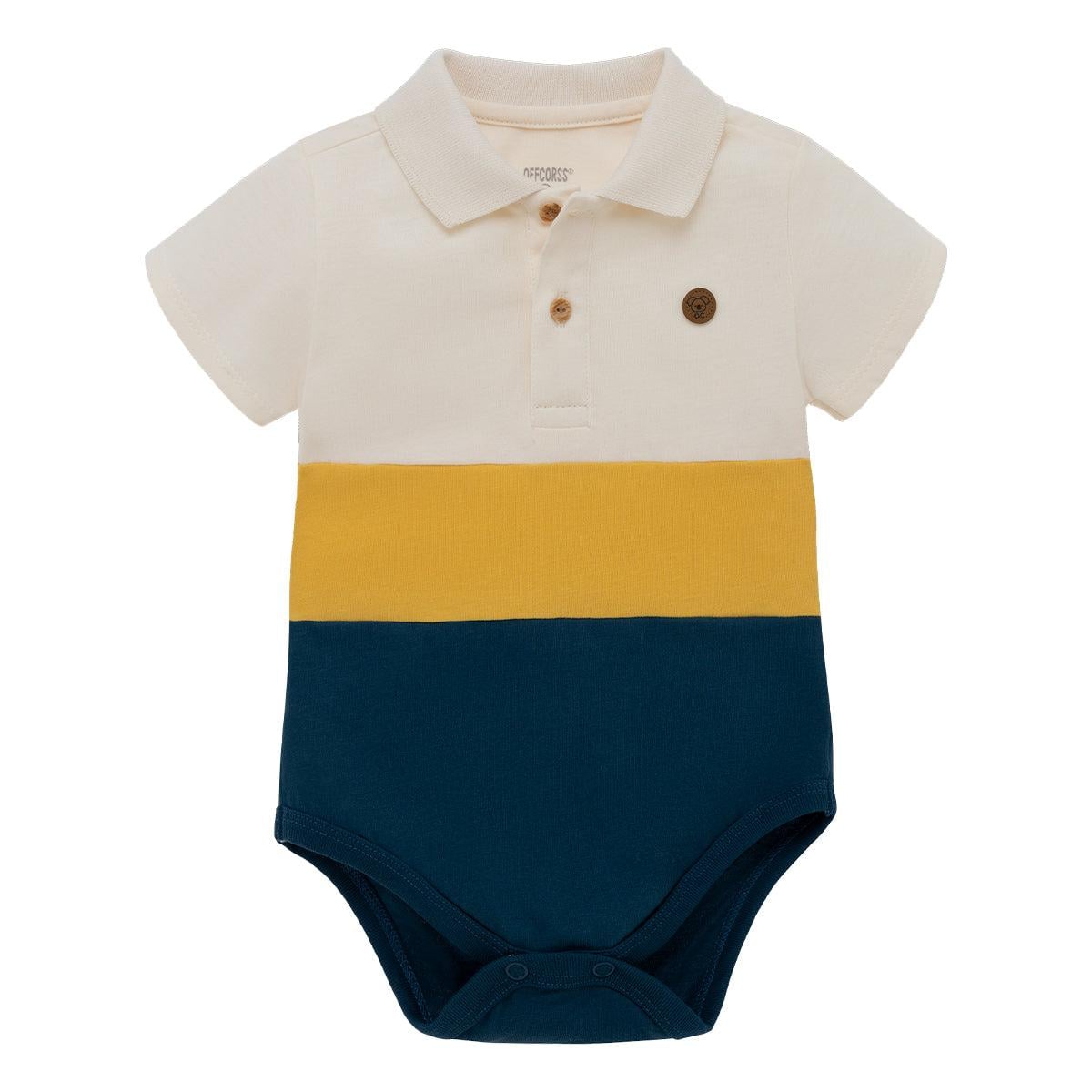 BODY ALGODÓN NIÑO OFFCORSS TIPO POLO PARA RECIÉN NACIDO - 1