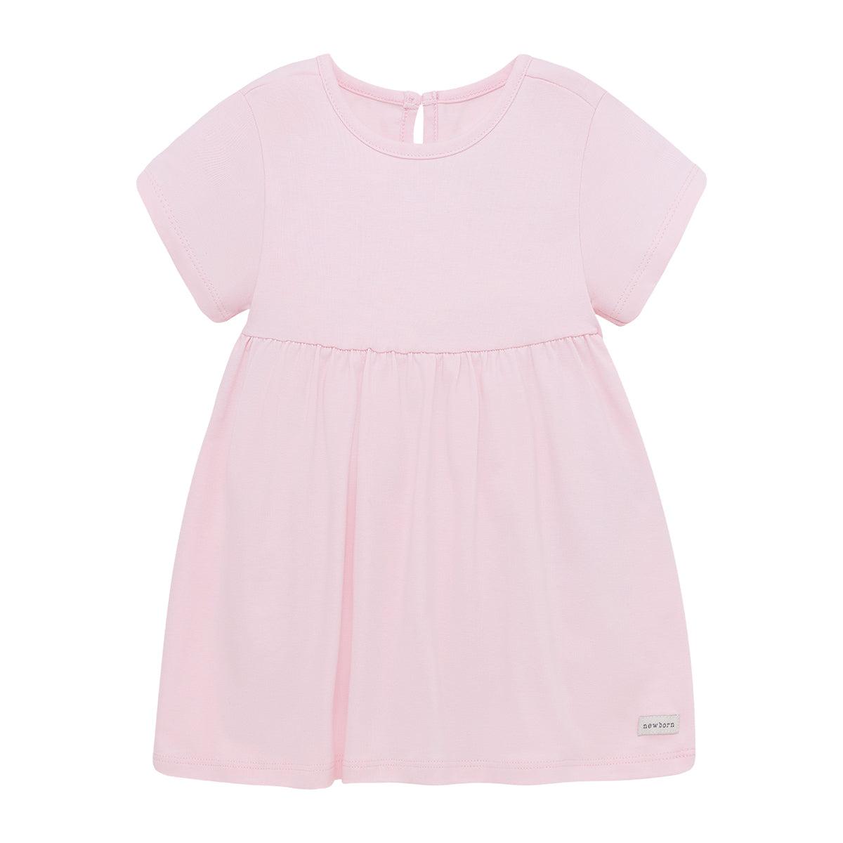 CONJUNTO ALGODON NIÑA OFFCORSS ROSA VESTIDO BUZO CALZON RECIEN NACIDA - 4