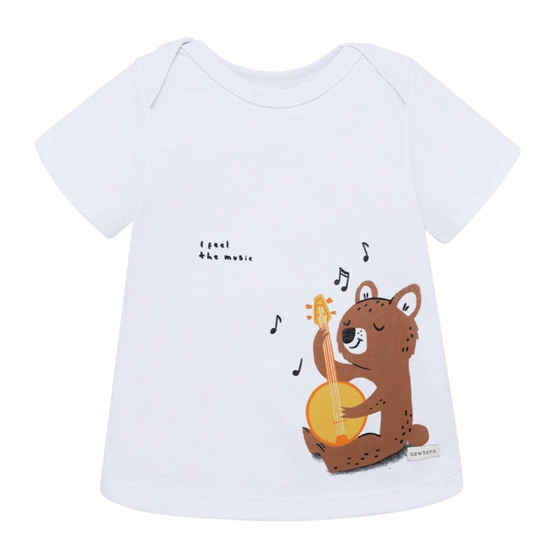CONJUNTO CORTO DE POLERA BERMUDA EN DENIM PARA RECIÉN NACIDO NIÑO - 5