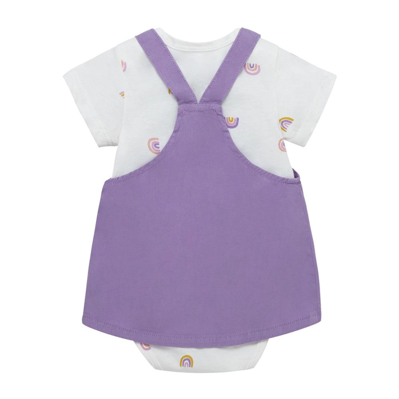 CONJUNTO CORTO DE BODY MANGA CORTA Y JARDINERA PARA RECIE N NACIDA NIÑA - 2