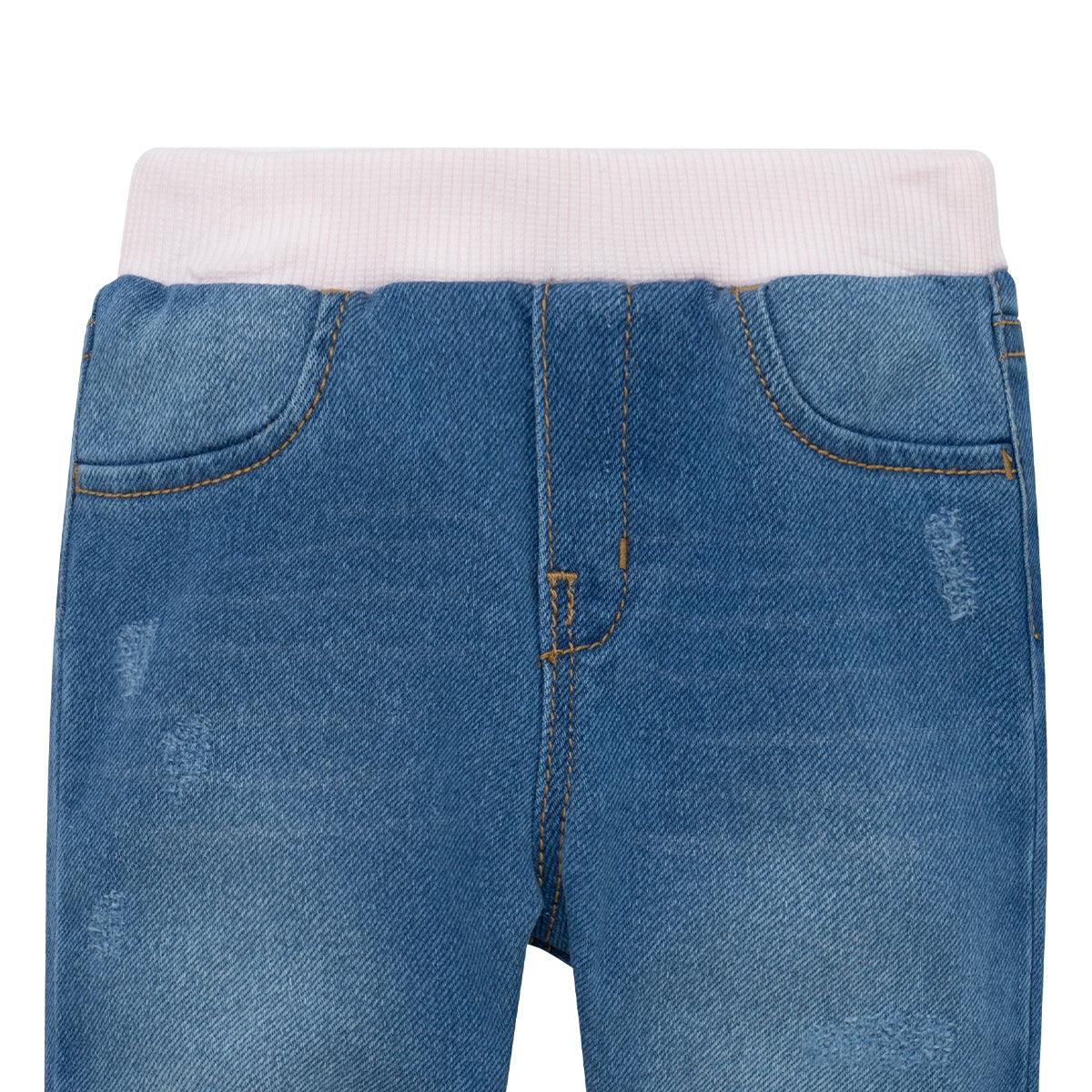 PANTALÓN EN DENIM PARA RECIÉN NACIDA NIÑA - 3