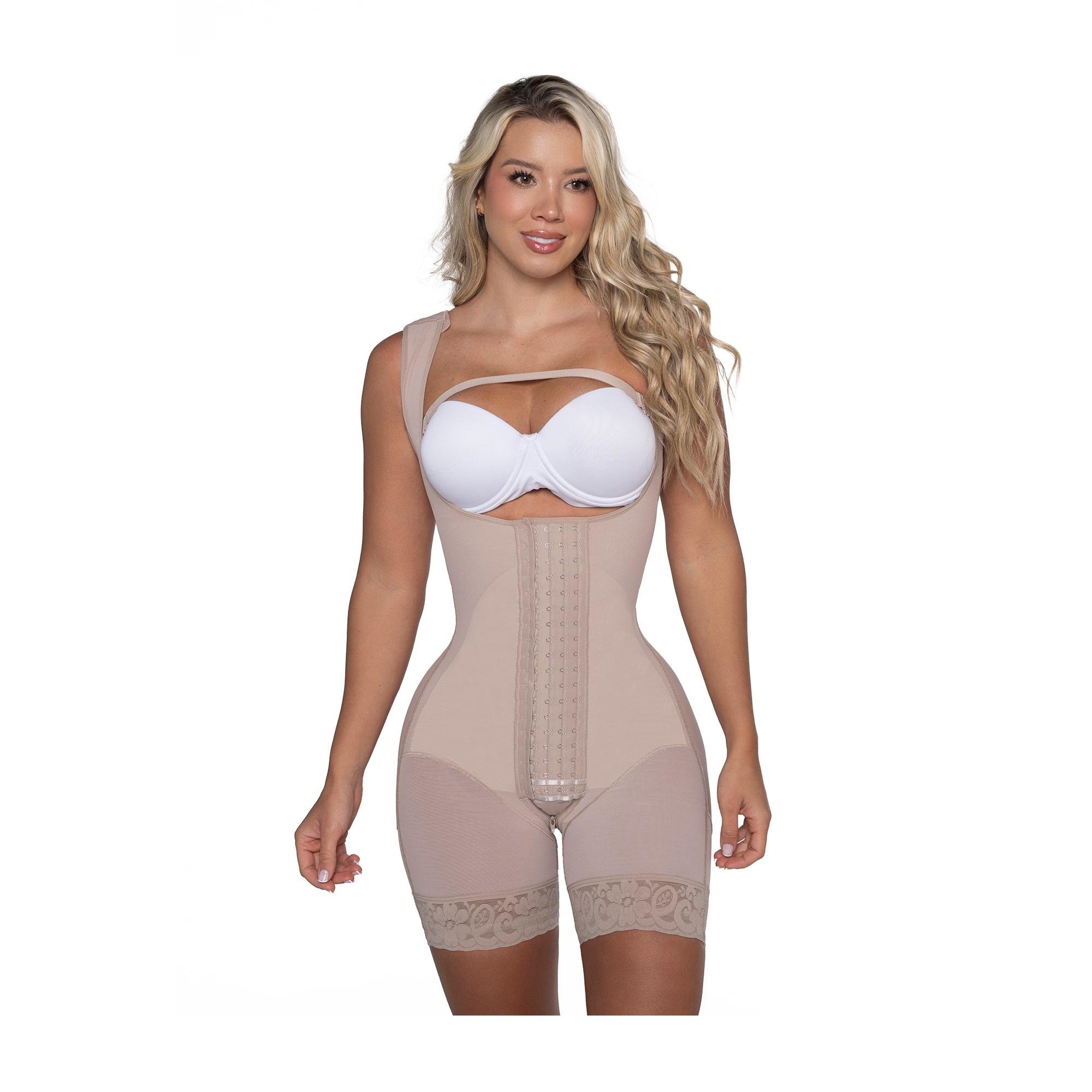 FAJA RELOJ DE ARENA 4 HILERAS BROCHES BRETEL GRUESO PAOPINK - BEIGE - XL - 1