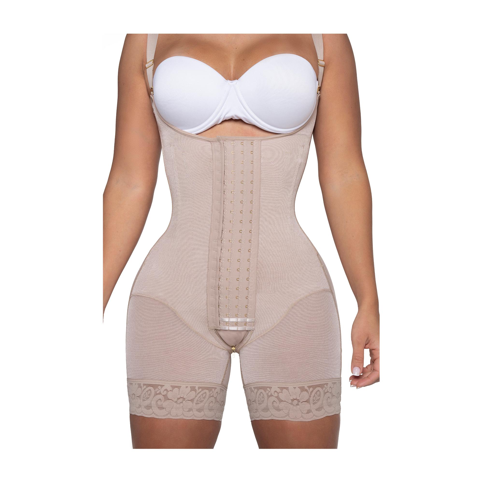 FAJA COLOMBIANA PAOPINK LUXURY 4 HILERAS DE BROCHES - BEIGE - S - 3