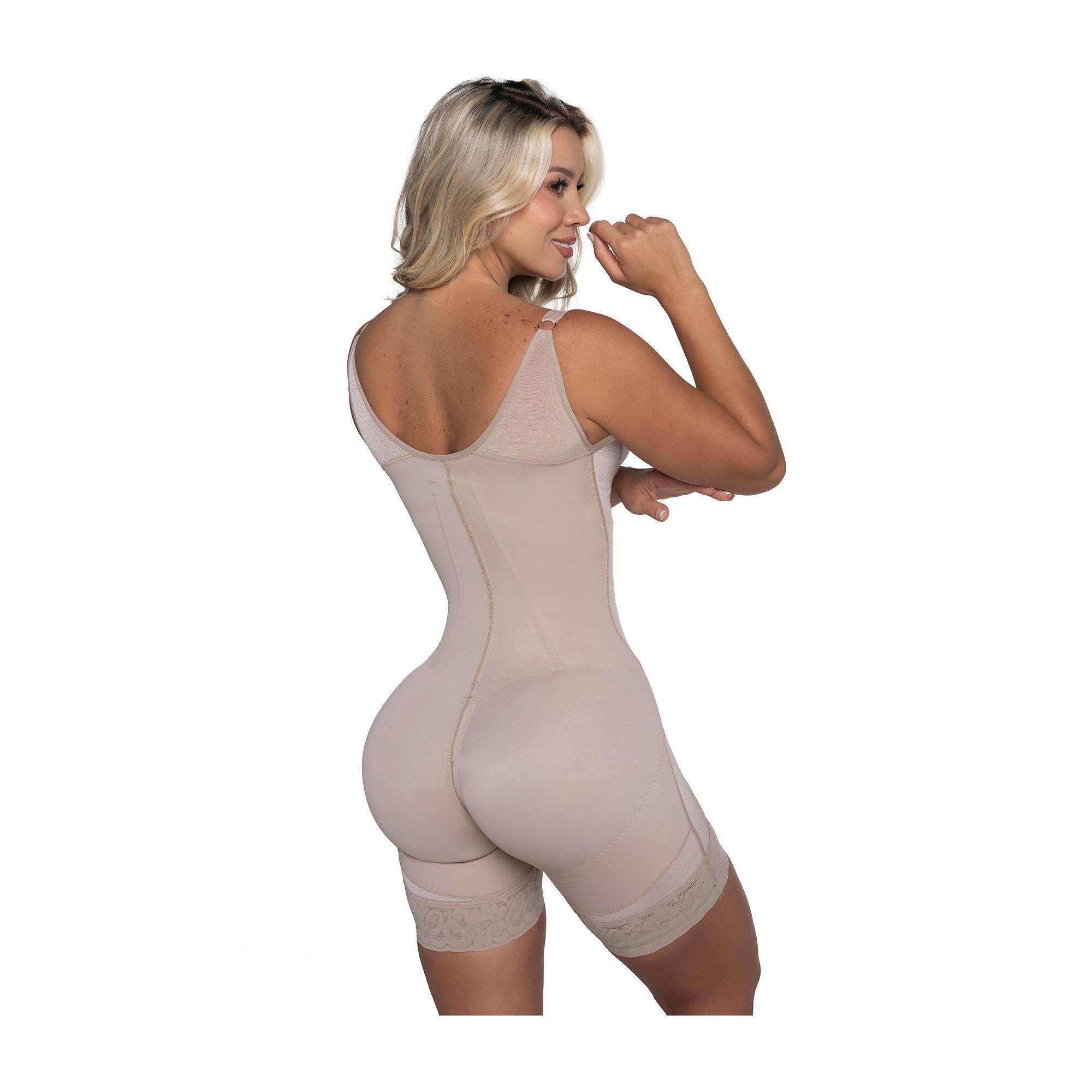 FAJA COLOMBIANA PAOPINK LUXURY 4 HILERAS DE BROCHES - BEIGE - S - 4