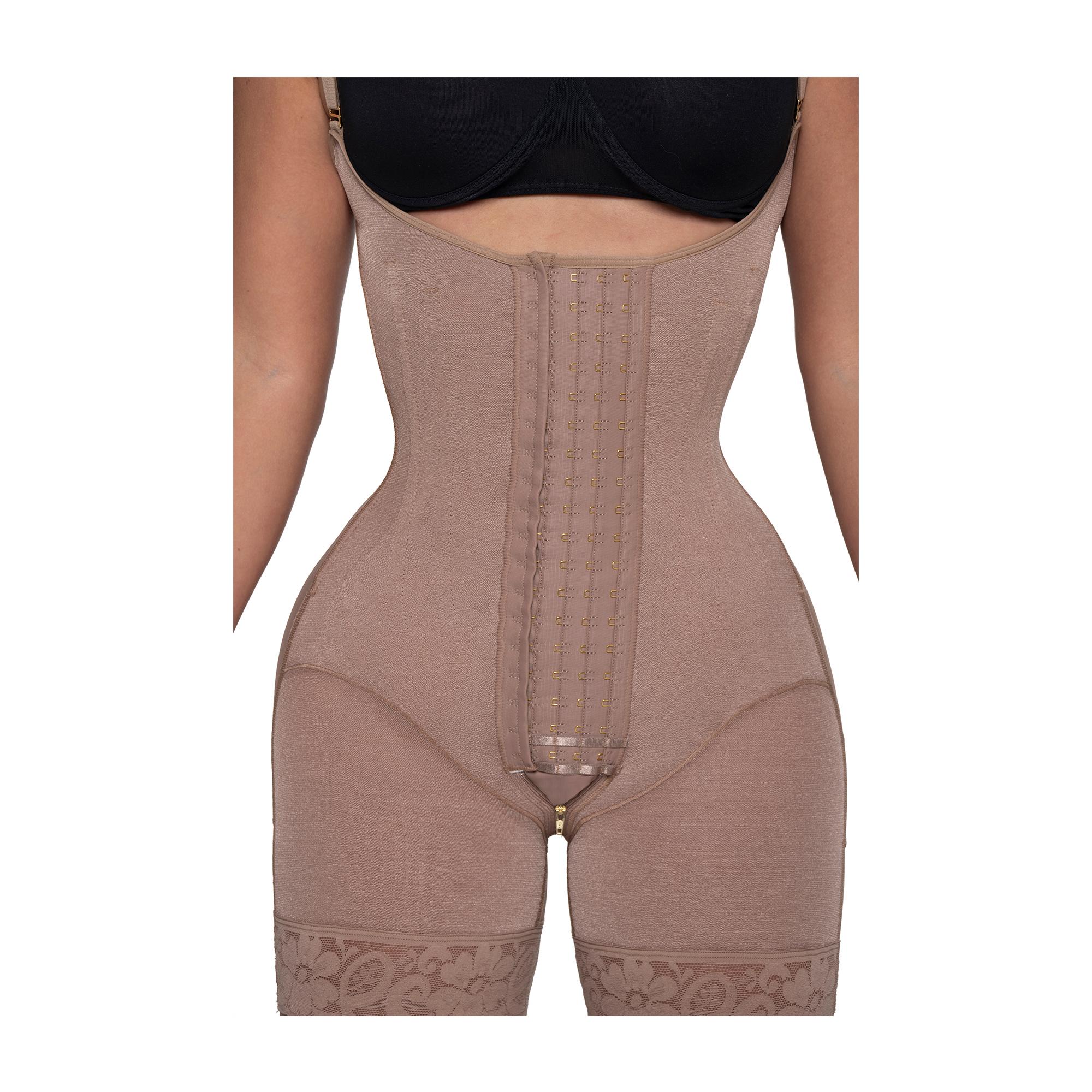 FAJA COLOMBIANA PAOPINK LUXURY 4 HILERAS DE BROCHES - BEIGE - S - 4