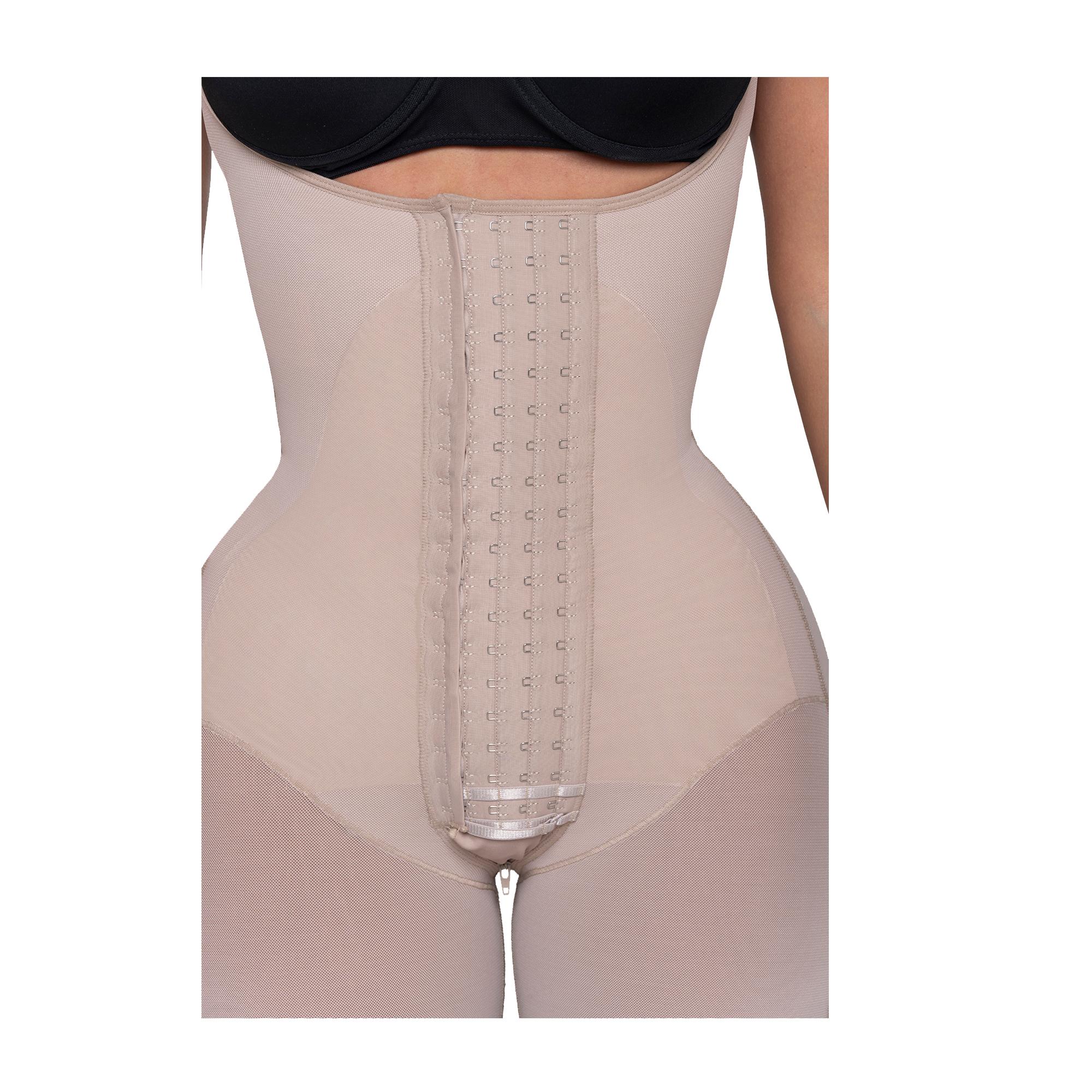 FAJA LARGA PAOPINK RELOJ DE ARENA 4 HILERAS BROCHES - BEIGE - 2XL - 3