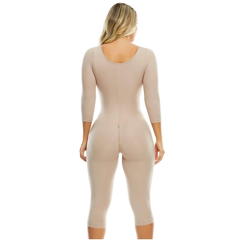 FAJA LARGA PAOPINK COMPRESION BAJA CON MANGAS Y SOSTE N PP093731B - BEIGE - S - 2