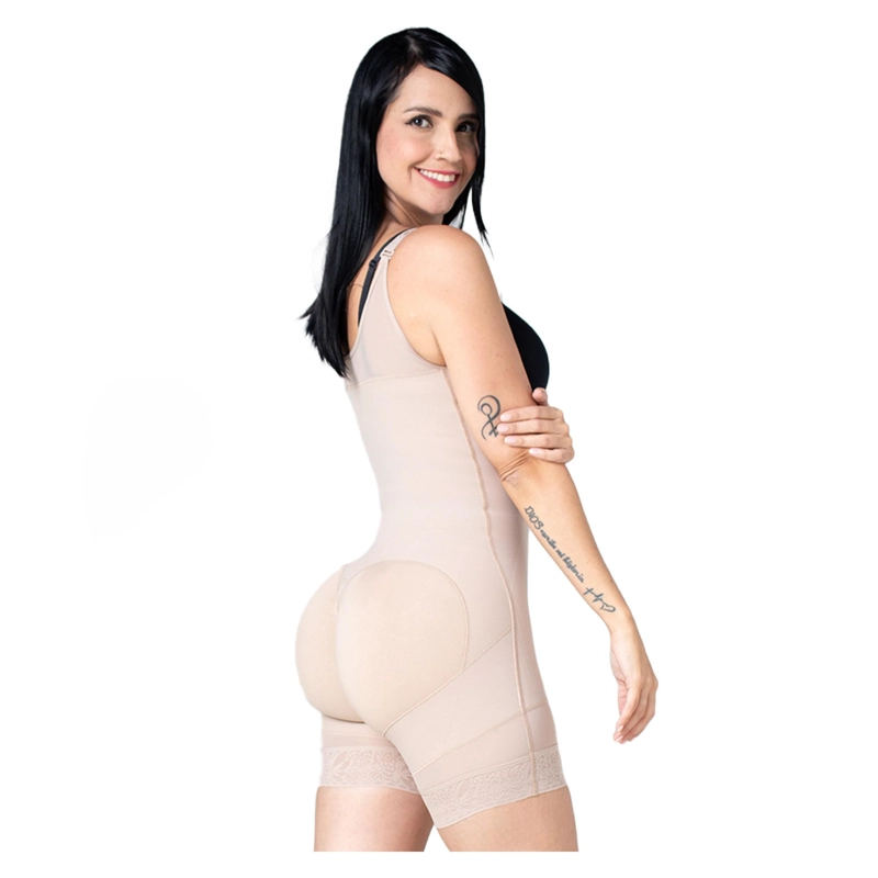 FAJA COLOMBIANA FAJITEX MEDIA PIERNA 4 HILERAS BROCHE 022531 - BEIGE - XL - 3