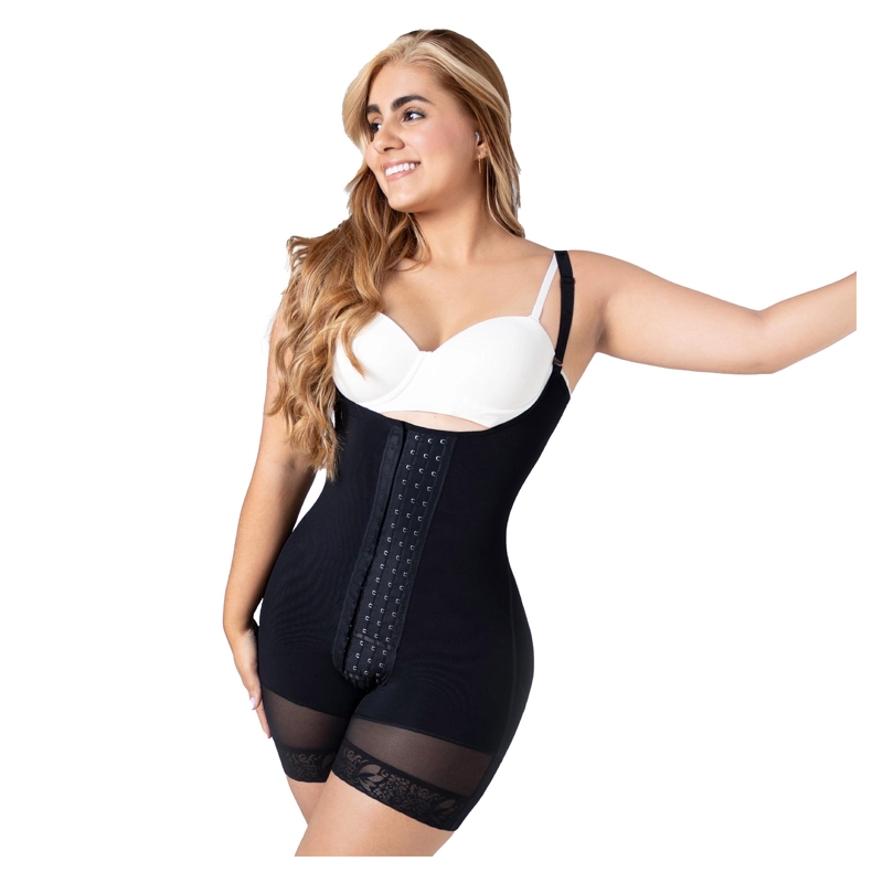 FAJA COLOMBIANA FAJITEX MEDIA PIERNA 4 HILERAS BROCHE 022531 - BEIGE - XL - 4
