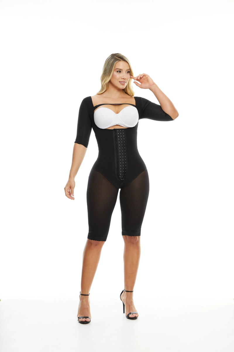 FAJA LARGA PAOPINK COMPRESION ALTA MANGAS 4 HILERAS PP022826 - BEIGE - XS - 4