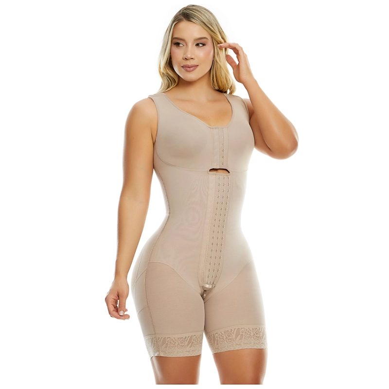 FAJA PAOPINK COMPRESION ALTA 4 HILERAS DE BROCHES Y SOSTE N PP023536 - BEIGE - M - 1