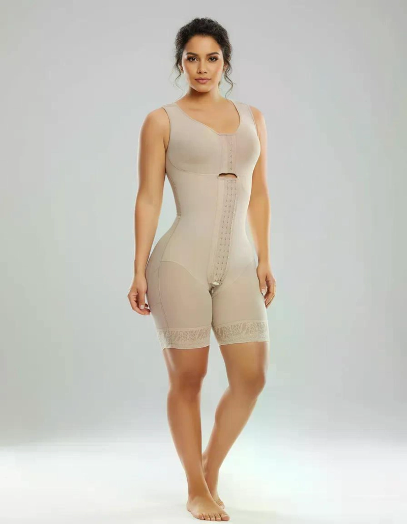 FAJA PAOPINK COMPRESION ALTA 4 HILERAS DE BROCHES Y SOSTE N PP023536 - BEIGE - M - 6