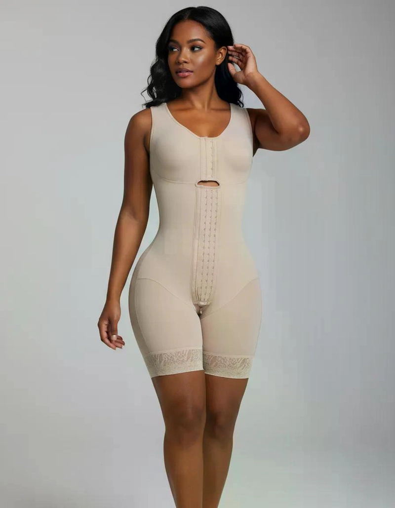 FAJA PAOPINK COMPRESION ALTA 4 HILERAS DE BROCHES Y SOSTE N PP023536 - BEIGE - M - 7