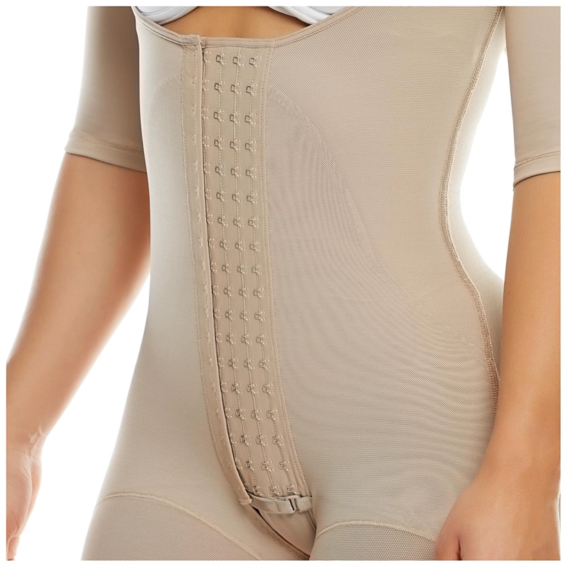 FAJA LARGA PAOPINK COMPRESION ALTA 4 HILERAS DE BROCHES PP022820 - BEIGE - S - 4