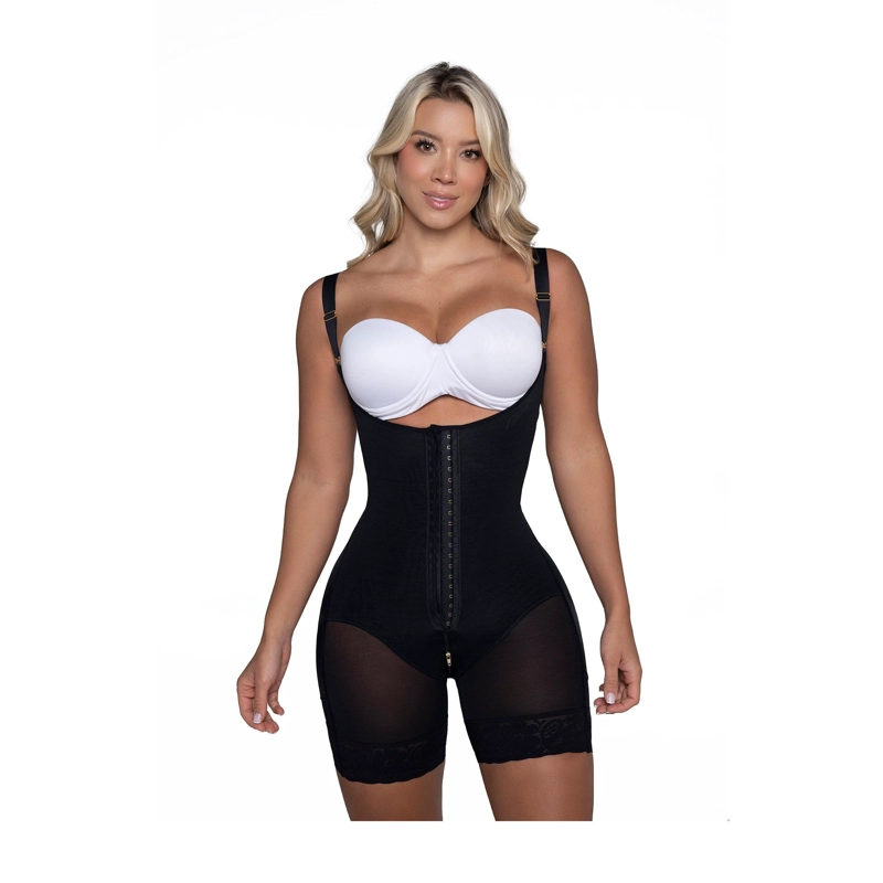 FAJA COLOMBIANA PAOPINK LUXURY 2 HILERAS DE BROCHES - BEIGE - XL - 1