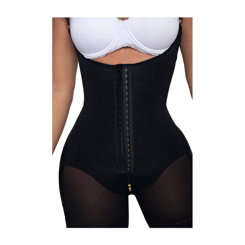 FAJA COLOMBIANA PAOPINK LUXURY 2 HILERAS DE BROCHES - BEIGE - XL - 4