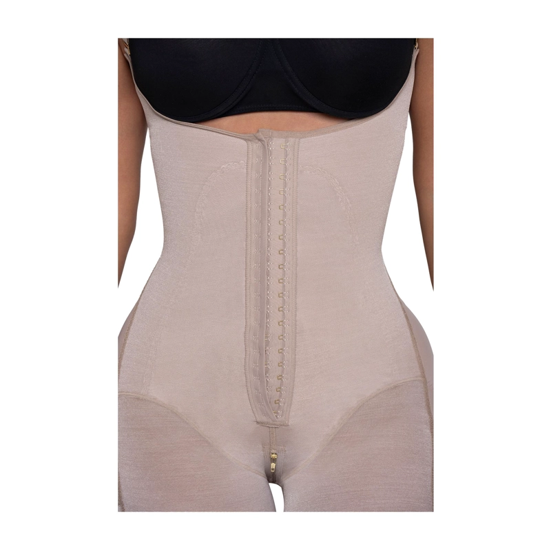 FAJA COLOMBIANA PAOPINK LUXURY 2 HILERAS DE BROCHES - BEIGE - XL - 5