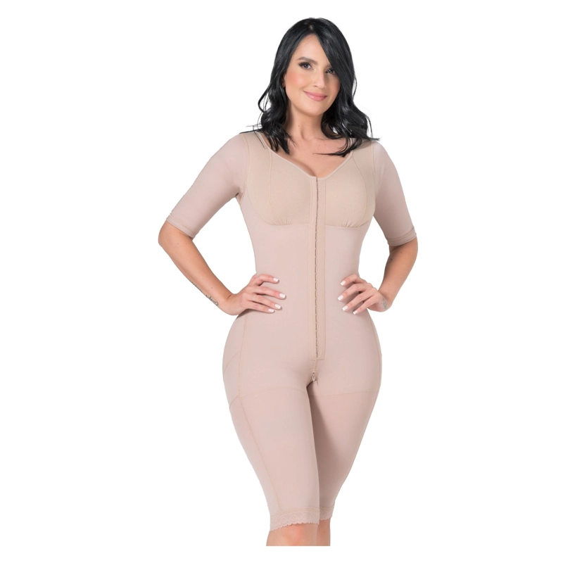 FAJA LARGA FAJITEX ALTA COMPRESION 023701 DE MANGAS Y SOSTE N - BEIGE - 2XL - 1