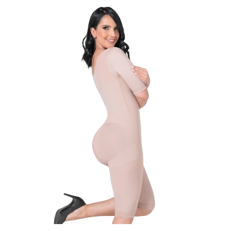 FAJA LARGA FAJITEX ALTA COMPRESION 023701 DE MANGAS Y SOSTE N - BEIGE - 2XL - 3