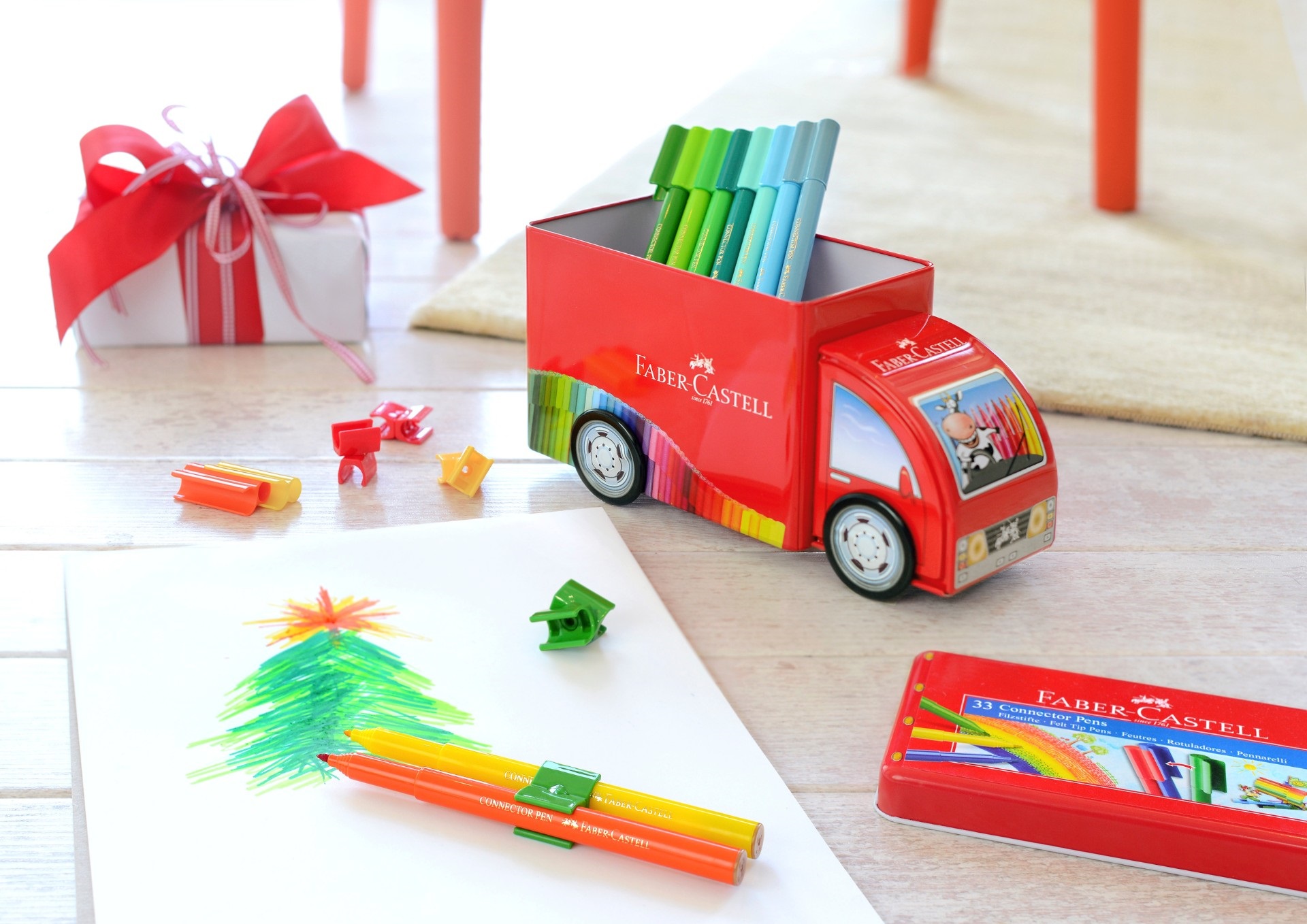 SET 33 MARCADORES CONECTORES CON ESTUCHE DE CAMION - 2