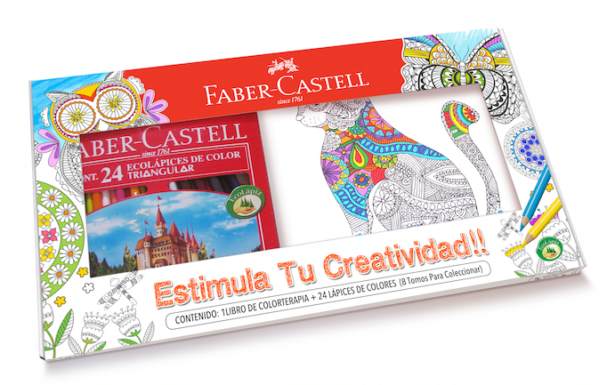SET DE 24 LAPICES DE COLORES + 1 LIBRO DE COLORTERAPIA FABER CASTELL - 1