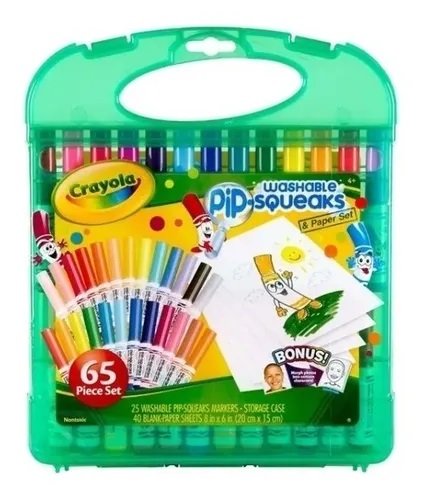 SET MARCADORES CRAYOLA WASHABLE SQUEAKS 65 PIEZAS - 1