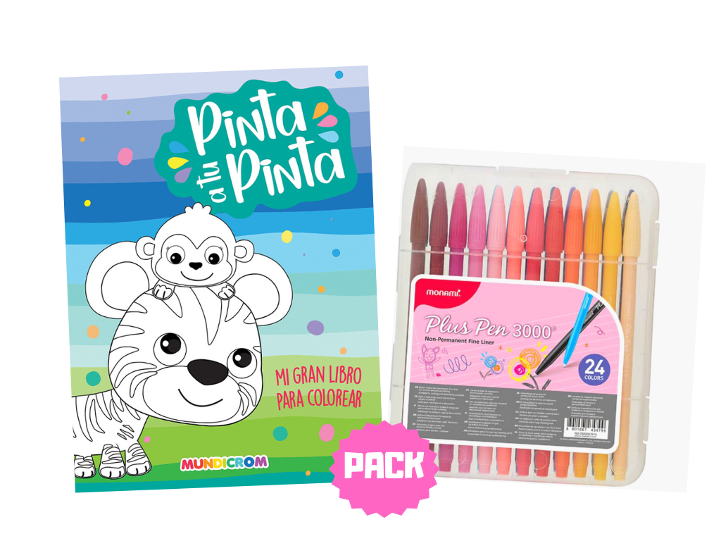 PACK 24 LAPICES MONAMI + LIBRO PINTA A TU PINTA - 1