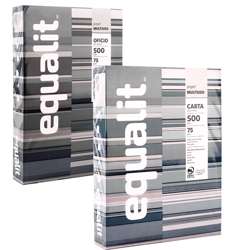 PACK X 2 RESMAS EQUALIT MIXTA 500HOJAS CADA RESMA CARTA OFICIO - 1