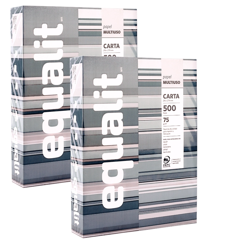 PACK X 2 RESMAS EQUALIT CARTA 500HOJAS CADA RESMA - 1