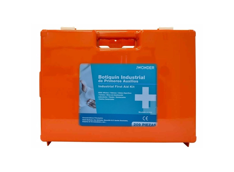 BOTIQUIN DE PRIMEROS AUXILIOS 209 PIEZAS 100 PERSONAS JWONDER - 1