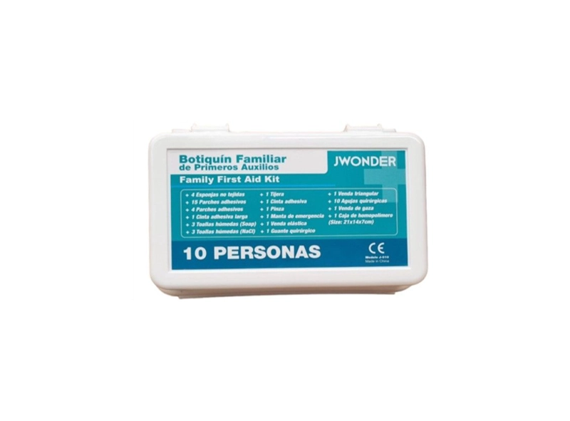 BOTIQUIN DE PRIMEROS AUXILIOS 32 PIEZAS 10 PERSONAS JWONDER - 1