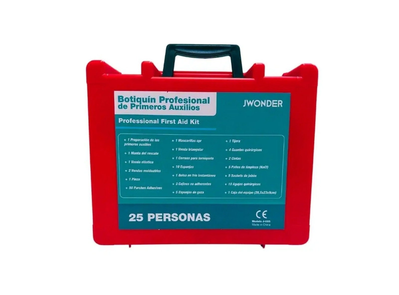 BOTIQUIN DE PRIMEROS AUXILIOS 105 PIEZAS 25 PERSONAS JWONDER - 3