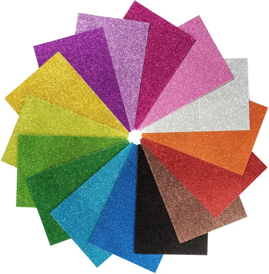 10 PLIEGOS GOMA EVA GLITTER 2MM 60X40CM COLORES VARIADOS GALAXIA ART - 3