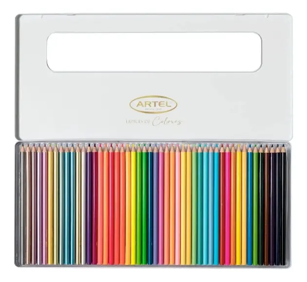 ESTUCHE METALICO 48 UNIDADES DE LAPICES DE COLORES ARTEL - 3