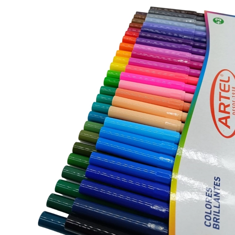 ESTUCHE 50 MARCADORES COLORES BRILLANTES ARTEL - 4