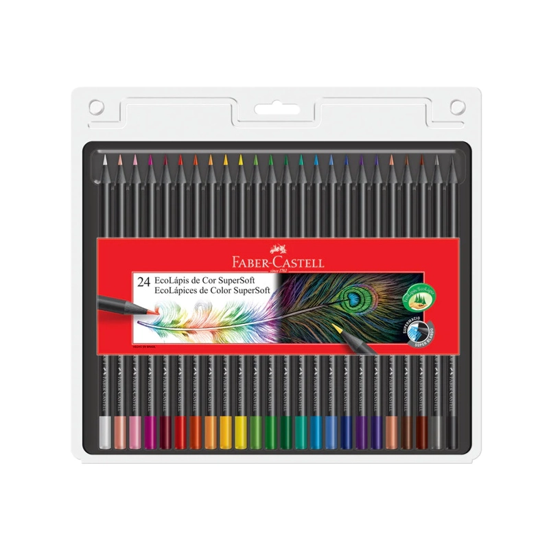 SET 24 ECOLAPICES DE COLORES SUPERSOFT FABER-CASTELL