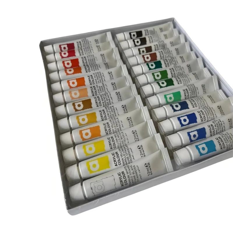 SET DE PINTURAS ACRILICAS 24 COLORES TUBOS 12ML PROARTE - 2