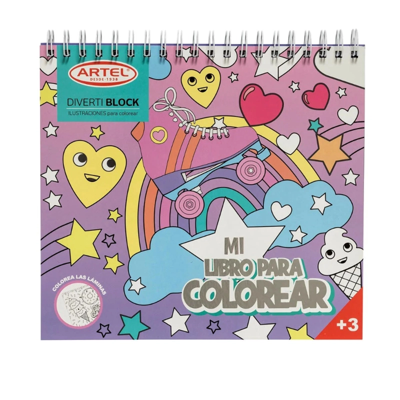 BLOCK ILUSTRACIONES PARA COLOREAR DIVERTIBLOCK KAWAII ARTEL - 1