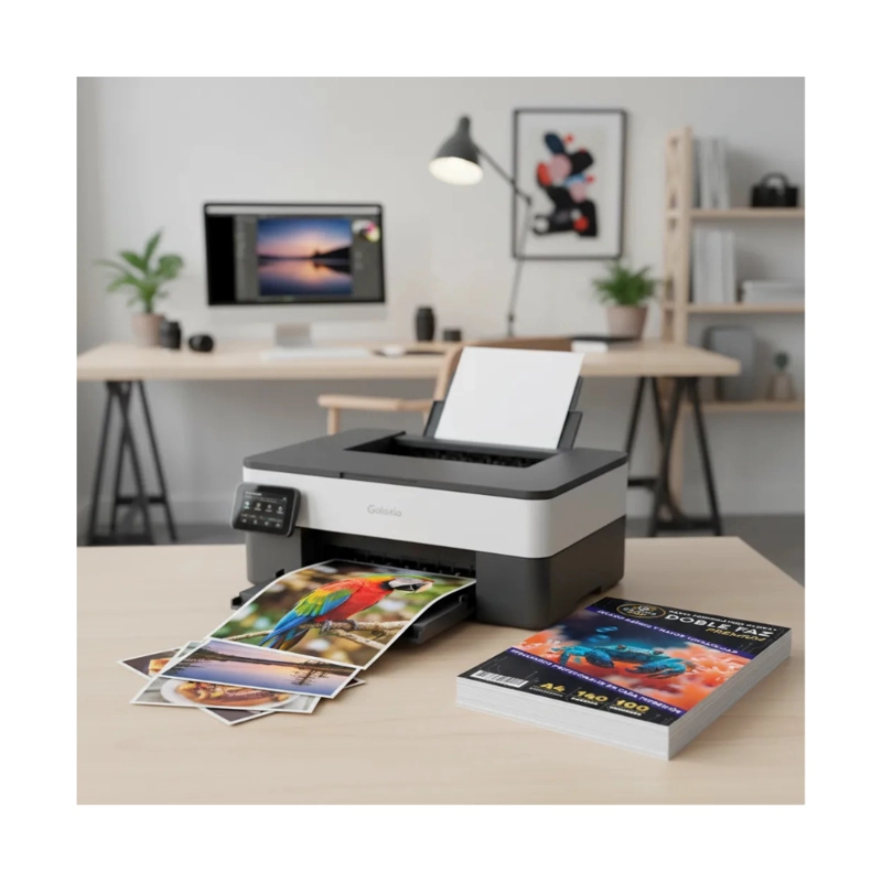PAPEL FOTOGRAFICO DOBLE FAZ GLOSSY A4 140GRS 100 HOJAS GALAXIA PRO - 3