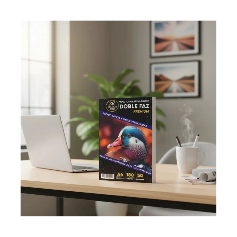 PAPEL FOTOGRAFICO DOBLE FAZ GLOSSY A4 180GRS 50 HOJAS GALAXIA PRO - 2