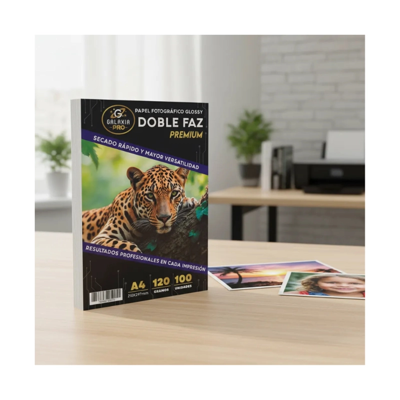 PAPEL FOTOGRAFICO GLOSSY A4 120GRS 100 HOJAS GALAXIA PRO - 2