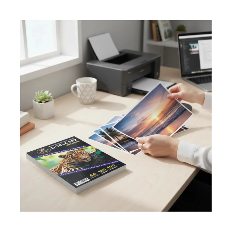 PAPEL FOTOGRAFICO GLOSSY A4 120GRS 100 HOJAS GALAXIA PRO - 3