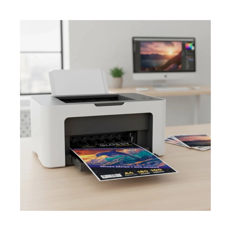 PAPEL FOTOGRAFICO GLOSSY A4 180GRS 100 HOJAS GALAXIA PRO - 3