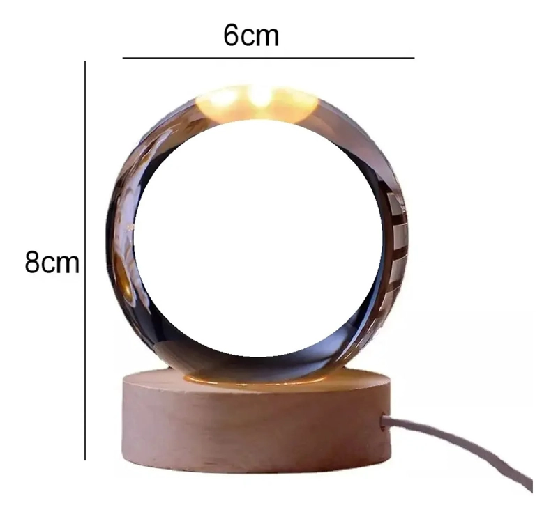 LÁMPARA BOLA DE CRISTAL 3D LED USB SISTEMA SOLAR - 4