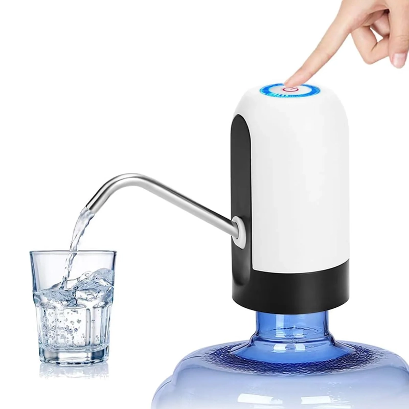 Dispensador De Agua Eléctrico Bomba Para Bidon Recargable Blanco - 1