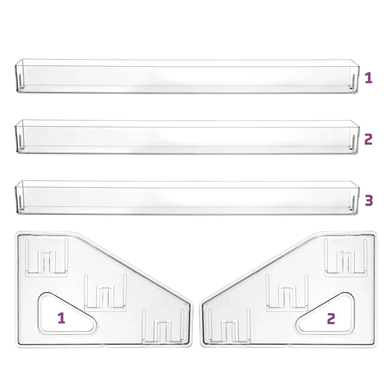 ORGANIZADOR DE MAQUILLAJE COSME TICOS ACRILICO TRANSPARENTE 31X13X8 CM - 4
