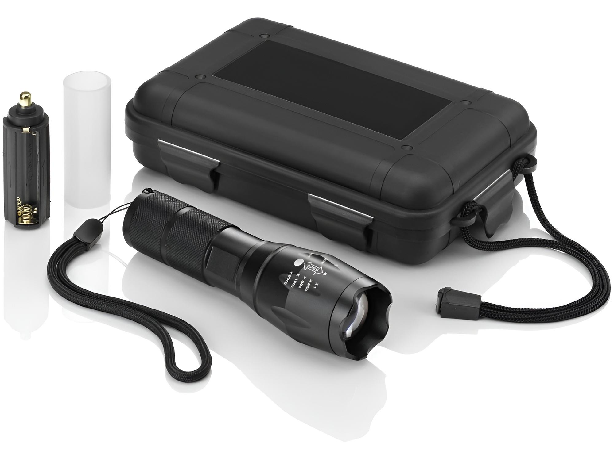 LINTERNA LED ZOOM POTENTE RECARGABLE LARGO ALCANCE - 4