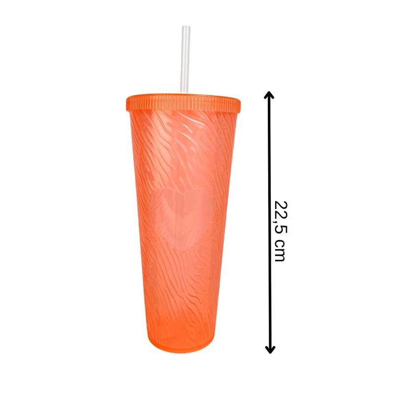 Vasos Grandes 1 Litro Con Tapa Bombilla Reutilizables - 2