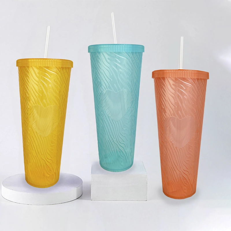 Vasos Grandes 1 Litro Con Tapa Bombilla Reutilizables - 5