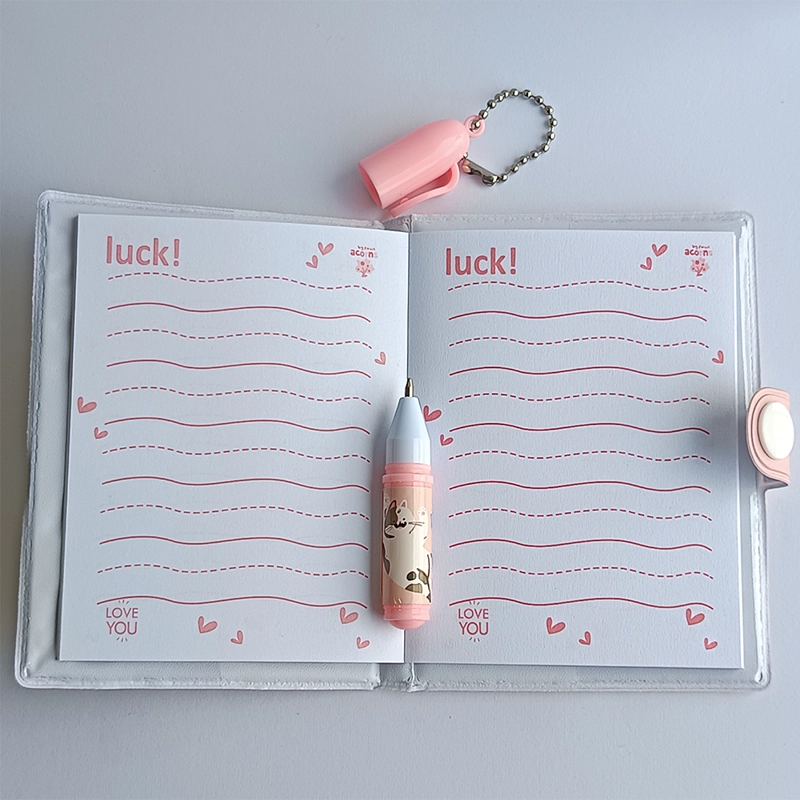MINI LIBRETA CON DISEÑO DE GATO BROCHE Y LAPIZ 11 X 8 CM - 3